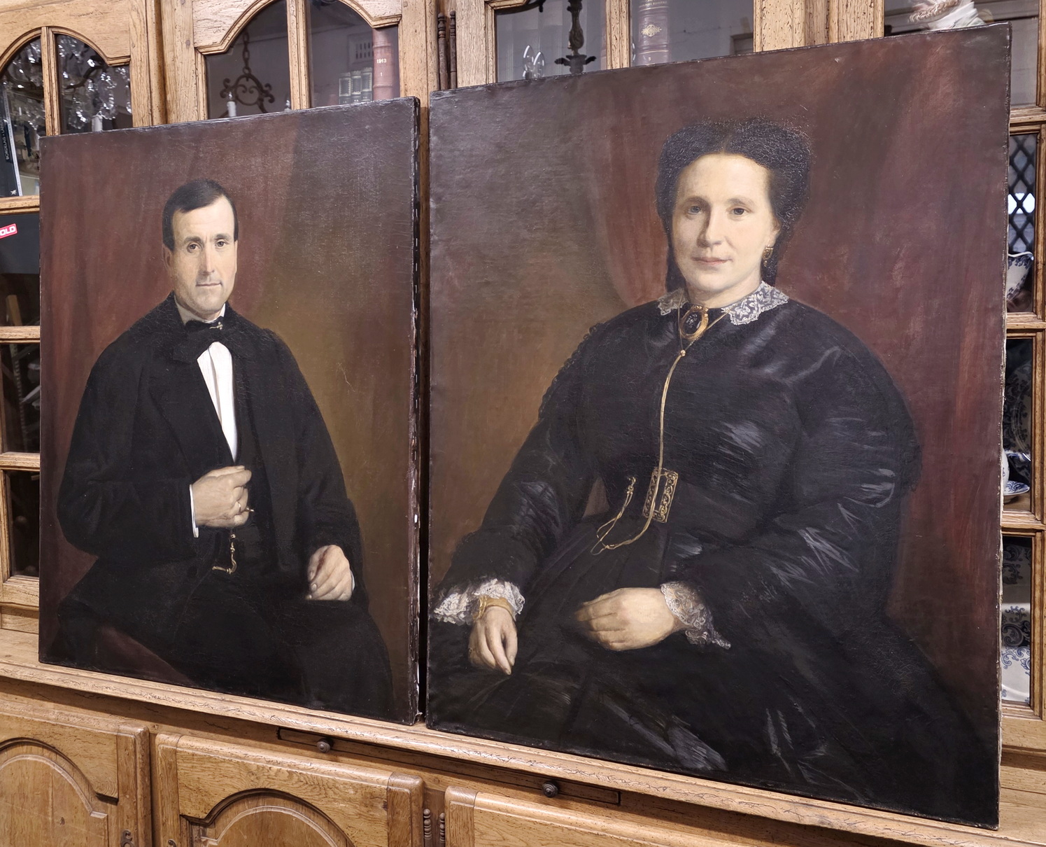 A pair of Formal French Portraits A pair of Formal French Portraits